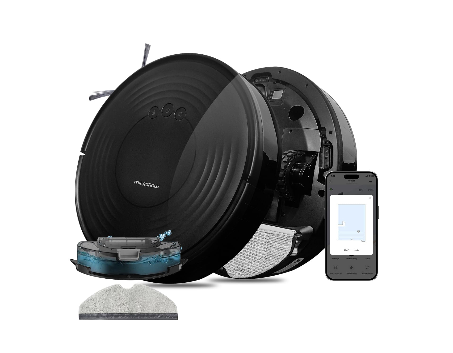 Blackcat23 Nano,2-in-1 Robotic Vacuum Cleaner With Mopping