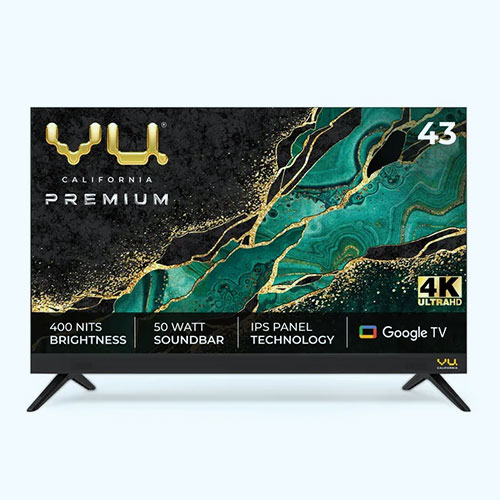 VU PREMIUM 4K TV 43inch (1.08 Mtr)